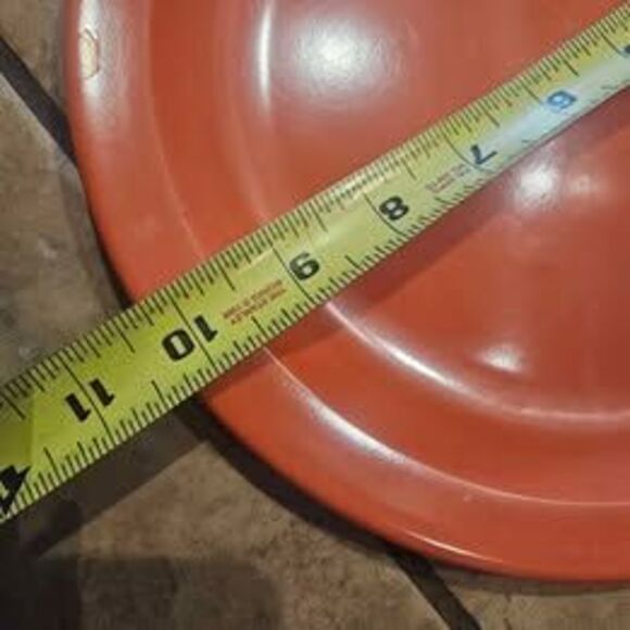 Texasware Coral Melamine 10" Dinner Plates set of 4 Dallasware - Picture 2 of 4